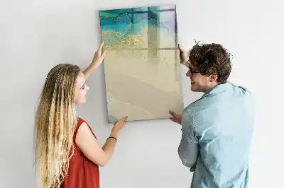 Magnetická tabule na kreslení barevný mramor
