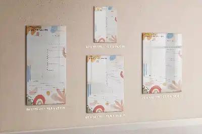 Magnetická tabule na kreslení denní plánovač