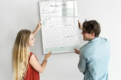 Magnetická popisovací tabule plán dne