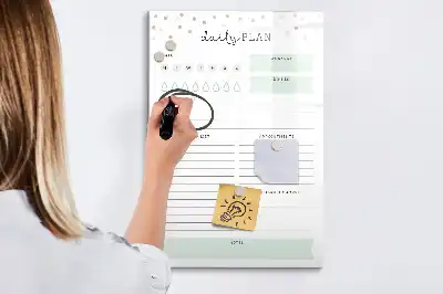 Magnetická popisovací tabule plán dne