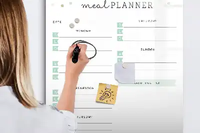 Magnetická popisovací tabule plánovač jídelníčku