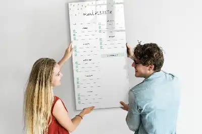 Magnetická popisovací tabule plánovač jídelníčku