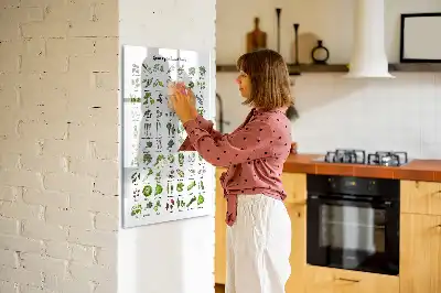Magnetická tabule na kreslení v zelené barvě