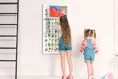 Magnetická tabule na kreslení v zelené barvě