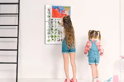 Magnetická tabule na kreslení v zelené barvě