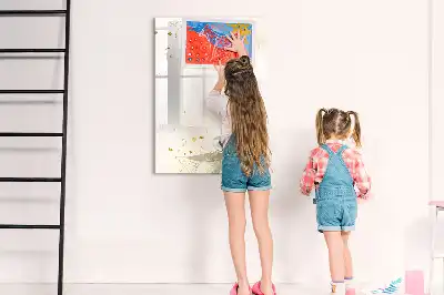 Magnetická popisovací tabule se zlatou zeleninovou abstrakcí
