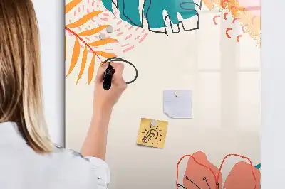 Magnetická popisovací tabule motiv letní květiny