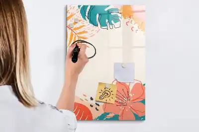 Magnetická popisovací tabule motiv letní květiny
