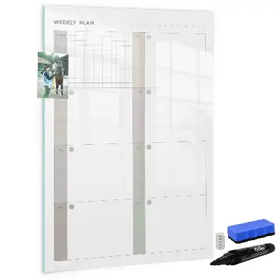 Magnetická popisovací tabule týdenní plánovač