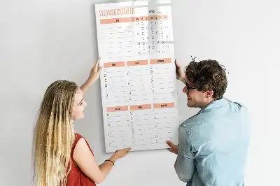 Magnetická popisovací tabule s kontrolním seznamem úklidu