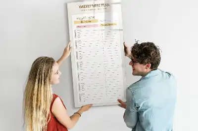 Magnetická tabule na kreslení týdenní plán jídelníčku