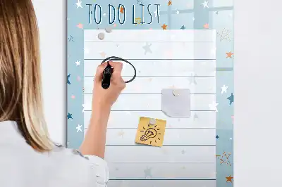 Magnetická popisovací tabule na seznam úkolů