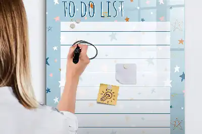 Magnetická popisovací tabule na seznam úkolů