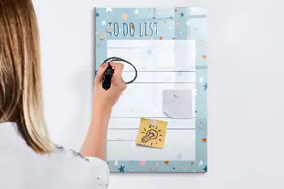 Magnetická popisovací tabule na seznam úkolů
