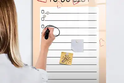 Magnetická tabule na kreslení seznam úkolů