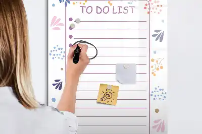 Magnetická popisovací tabule seznam úkolů