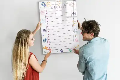 Magnetická popisovací tabule seznam úkolů