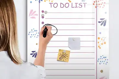 Magnetická popisovací tabule seznam úkolů