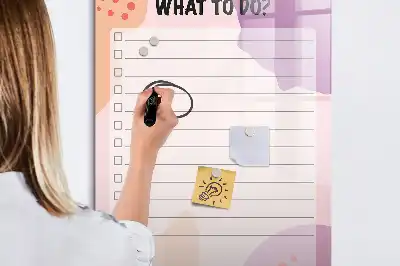 Magnetická tabule na kreslení se seznamem úkolů