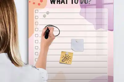 Magnetická tabule na kreslení se seznamem úkolů