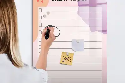 Magnetická tabule na kreslení se seznamem úkolů