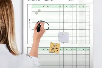 Magnetická popisovací tabule tabulka povinností