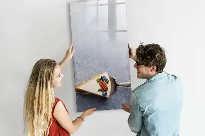 Magnetická popisovací tabule motivy kousek dortu