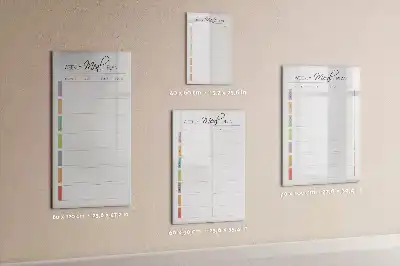 Magnetická popisovací tabule týdenní plán jídelníčku