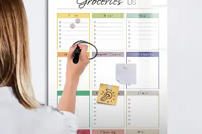 Magnetická tabule na kreslení v provedení nákupního seznamu