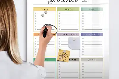 Magnetická tabule na kreslení v provedení nákupního seznamu