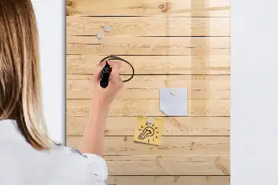 Magnetická popisovací tabule světlá prkna