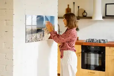 Popisovatelná magnetická tabule s motivem pohledu na pláž