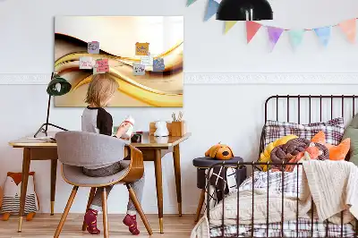 Popisovatelná magnetická tabule s motivem abstrakce vln