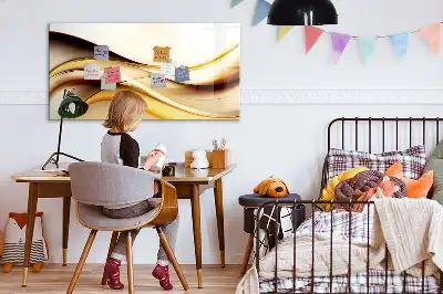 Popisovatelná magnetická tabule s motivem abstrakce vln