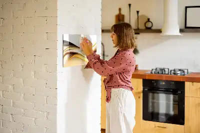 Popisovatelná magnetická tabule s motivem abstrakce vln