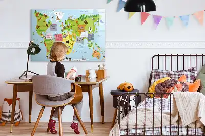 Magnetická kreslící tabule mapa světa se zvířaty