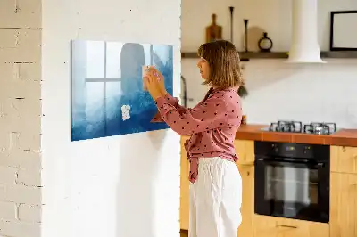 Popisovatelná magnetická tabule s motivem abstrakce vody