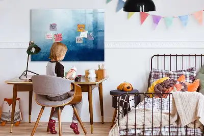 Popisovatelná magnetická tabule s motivem abstrakce vody