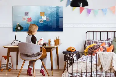 Popisovatelná magnetická tabule s motivem abstrakce vody