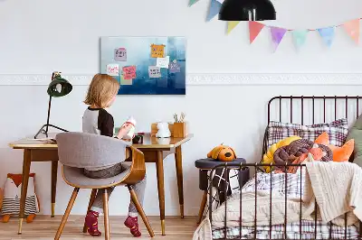 Popisovatelná magnetická tabule s motivem abstrakce vody