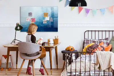 Popisovatelná magnetická tabule s motivem abstrakce vody