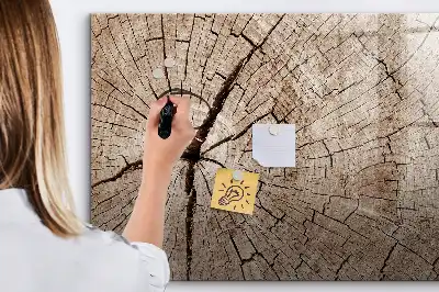 Magnetická kreslící tabule se vzorem starého kmene stromu