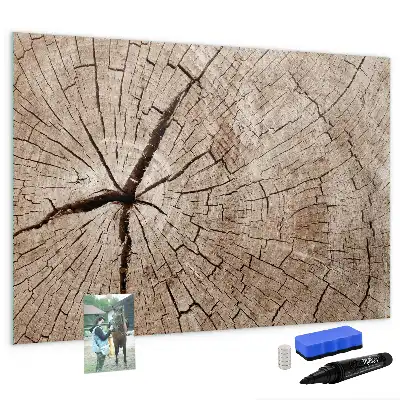 Magnetická kreslící tabule se vzorem starého kmene stromu