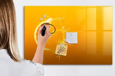 Magnetická popisovatelná tabule ve tvaru pomeranče
