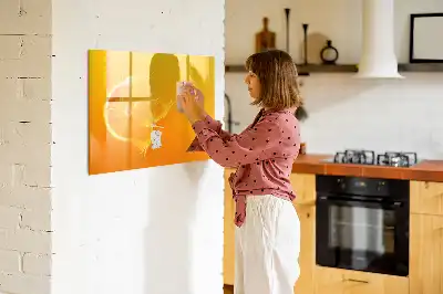 Magnetická popisovatelná tabule ve tvaru pomeranče