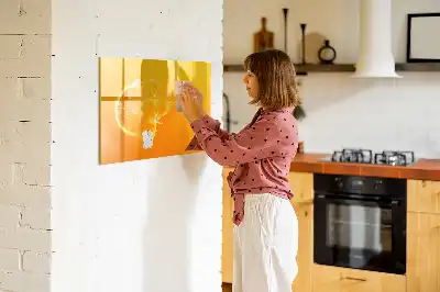 Magnetická popisovatelná tabule ve tvaru pomeranče