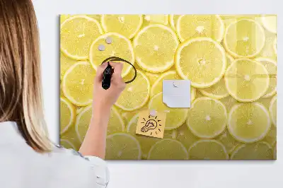 Magnetická tabule s motivem plátků citrónu