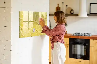 Magnetická tabule s motivem plátků citrónu