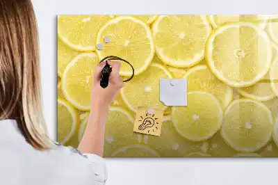 Magnetická tabule s motivem plátků citrónu