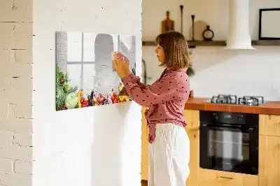 Popisovatelná magnetická tabule zelenina na stole